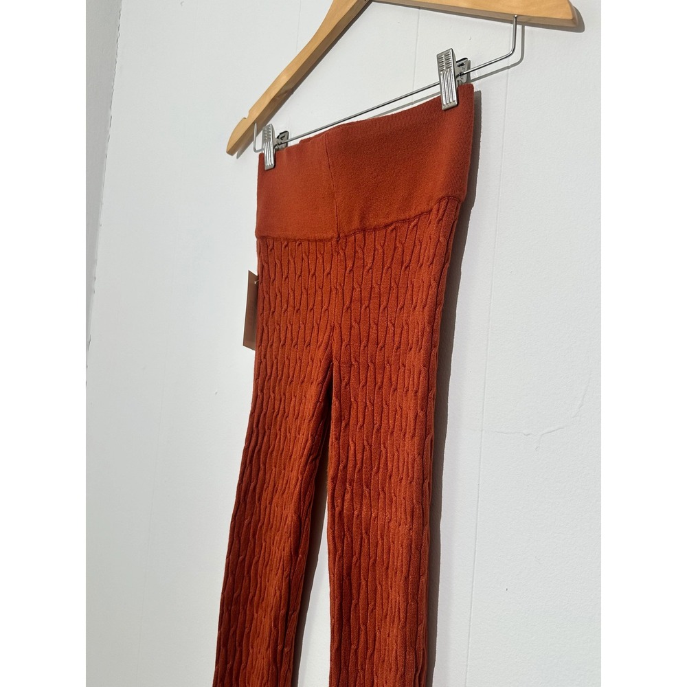 Daisy Rust ribbed knit high-waist leggings medium - Picture 3 of 5